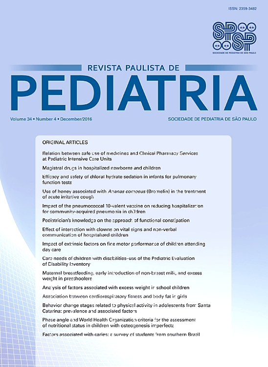 Go to journal home page - Revista Paulista de Pediatria (English Edition)